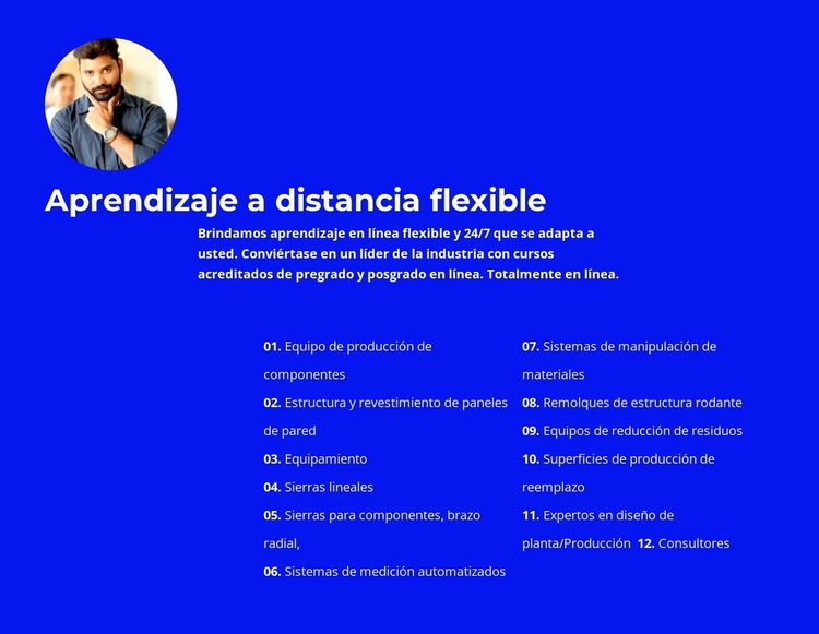 Para elementos de trabajo Plantilla de sitio web