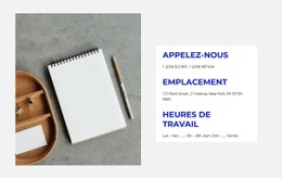 Notez Nos Contacts - Maquette De Site Web Simple