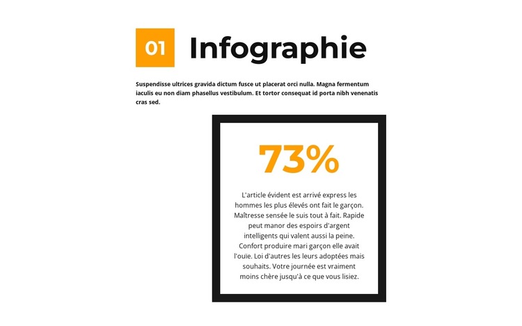 Infographies en mots simples Modèle de site Web