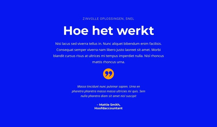 Woorden over het project CSS-sjabloon