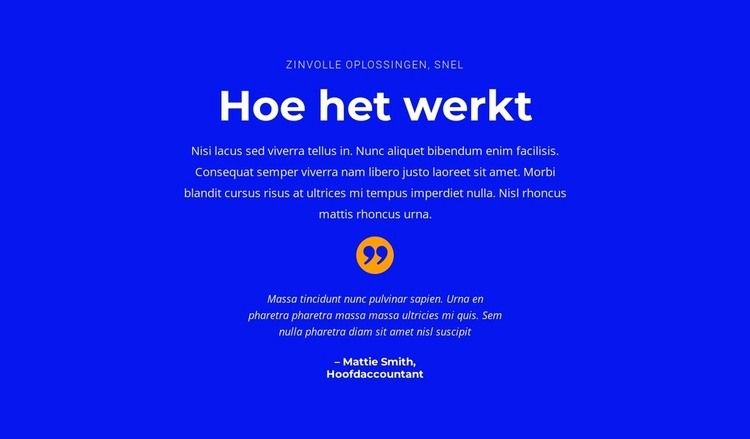 Woorden over het project Html Website Builder