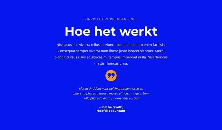 Woorden over het project Sjabloon voor één pagina