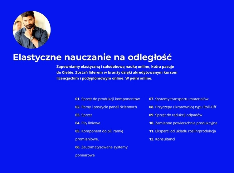 W przypadku przedmiotów pracy Kreator witryn internetowych HTML