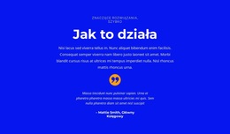 Słowa O Projekcie - Przeciągnij I Upuść Motyw WordPress