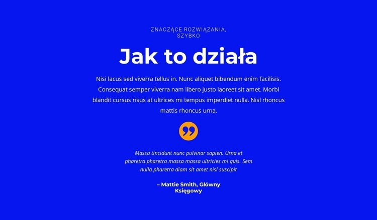 Słowa o projekcie Szablon HTML5