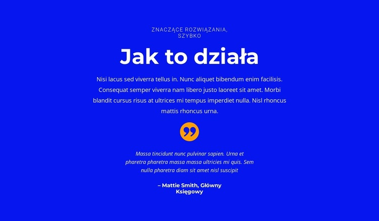 Słowa o projekcie Szablon witryny sieci Web