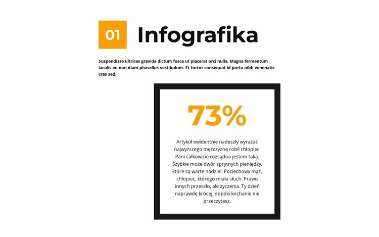 Infografika w prostych słowach Szablon jednej strony