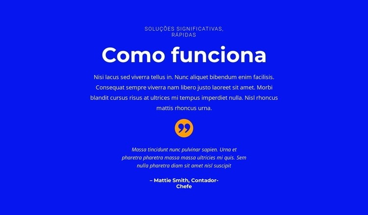 Palavras sobre o projeto Construtor de sites HTML