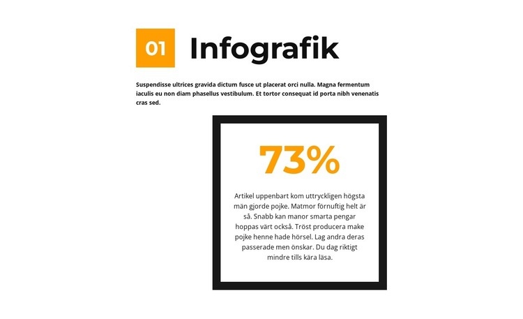 Infografik i enkla ord CSS -mall