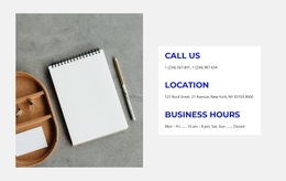 Write Down Our Contacts - Professionally Designed