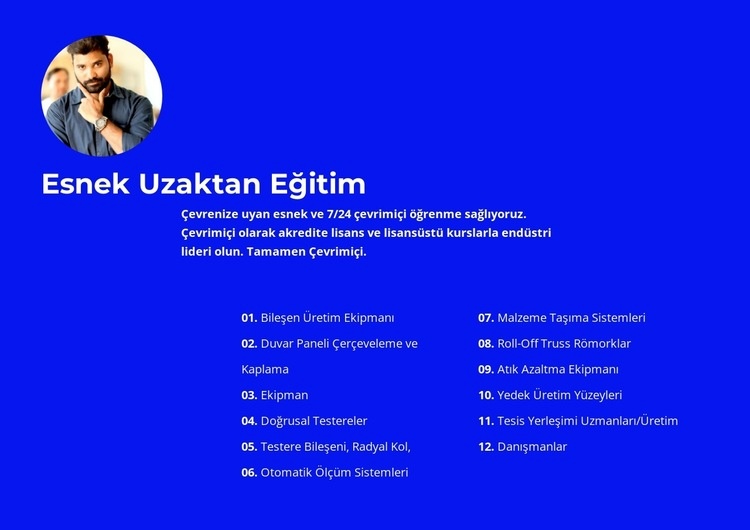 İş öğeleri için Web Sitesi Mockup'ı