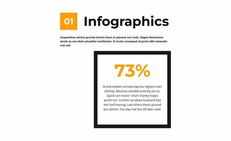 Infographics in simple words Website Mockup