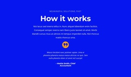 Words About The Project - Landing Page