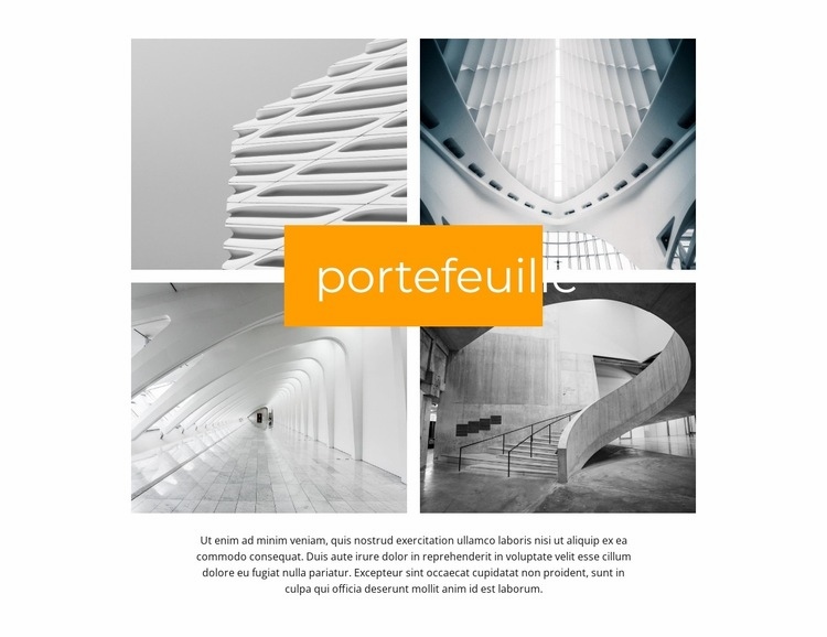 Portefeuille van bouwkundig ingenieur Website Builder-sjablonen