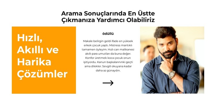 Hızlı ve verimli HTML Şablonu