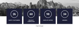 Counters With Image Background - One Page Html Template