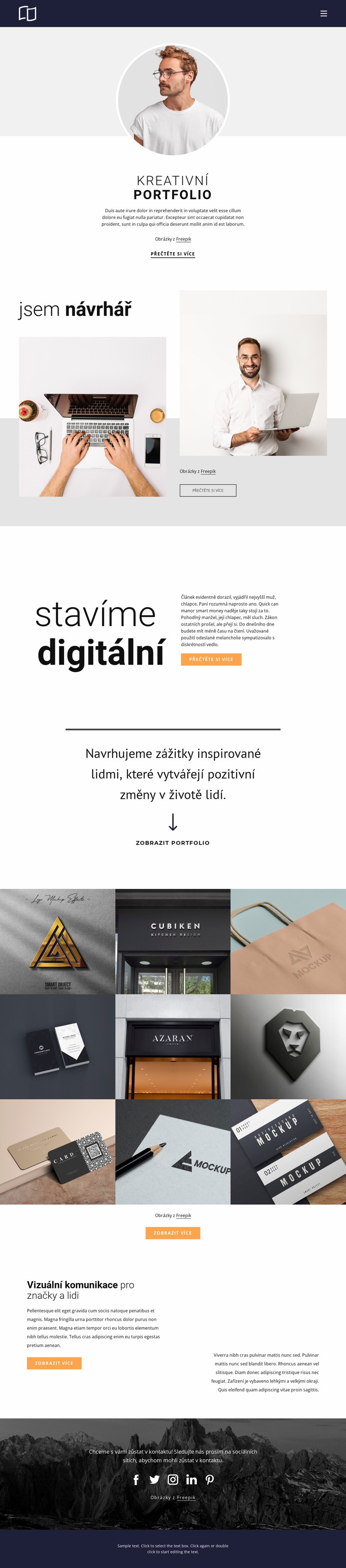 Portfolio webových vývojářů Téma WordPress