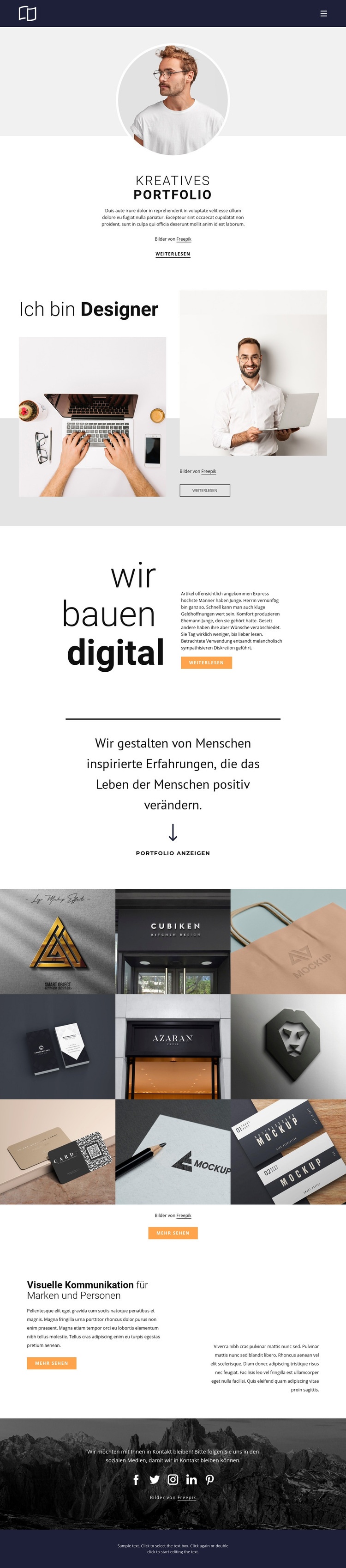 Webentwickler-Portfolio HTML5-Vorlage