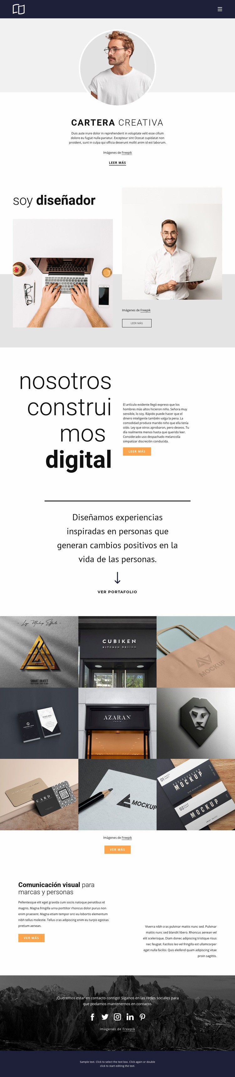 Portafolio de desarrolladores web Diseño de páginas web