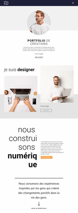 Portfolio De Développeurs Web Un Modèle De Page