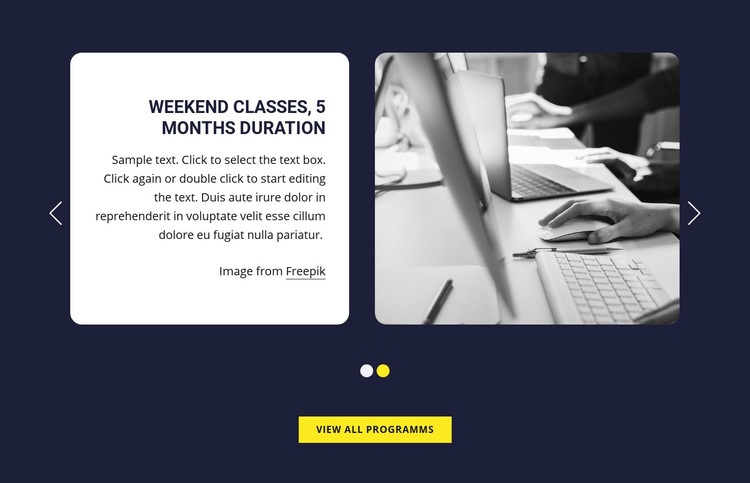 Weekend classes Homepage Design