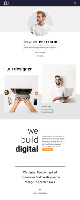 Web developer portfolio HTML Templates