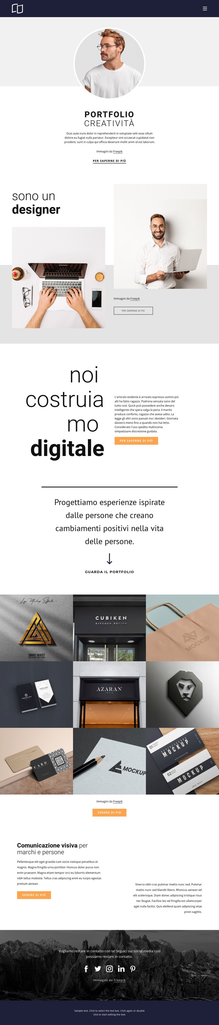 Portfolio di sviluppatori web Modello