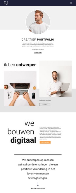 Portfolio Van Webontwikkelaars - Sjablonen Website-Ontwerp