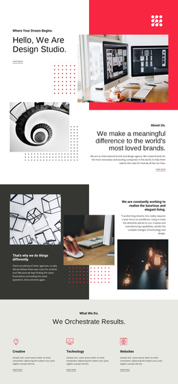 We Contribute To Art - One Page Template Inspiration