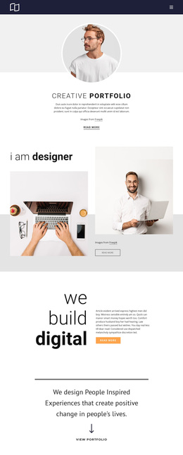 Web Developer Portfolio - Templates Website Design