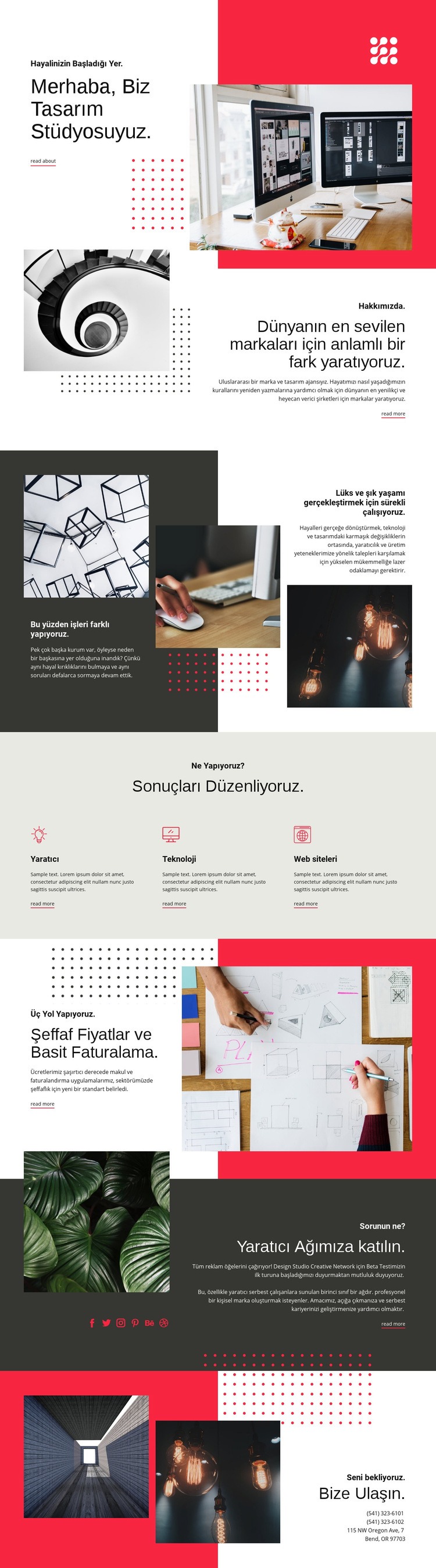 Sanata katkı sağlıyoruz Web Sitesi Mockup'ı