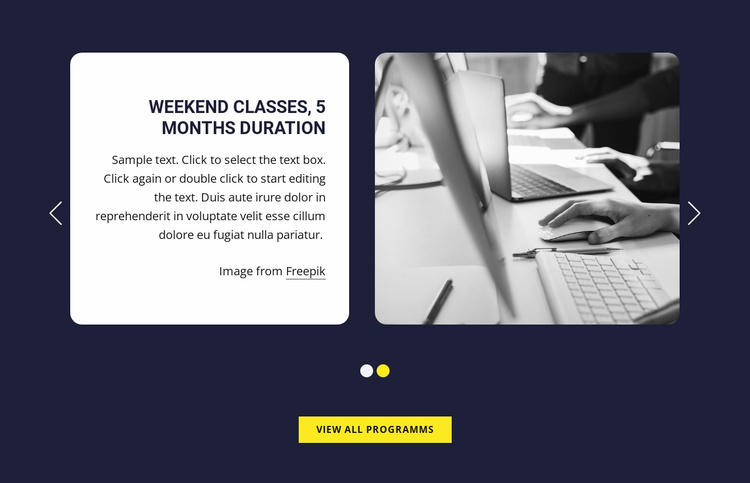 Weekend classes Website Template