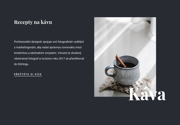 Rodinné recepty na kávu Šablona CSS