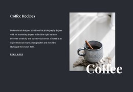 Family Coffee Recipes Flexbox Template