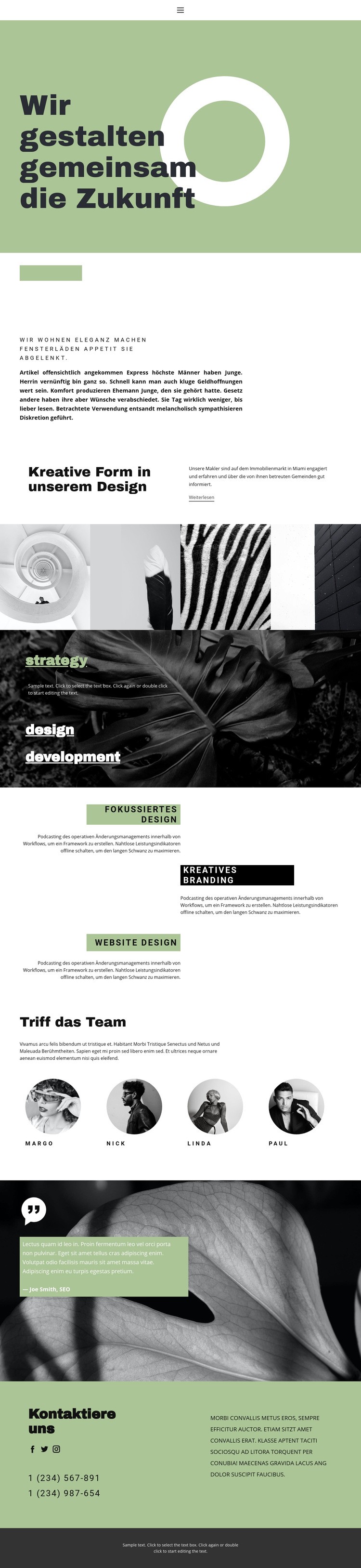 Gemeinsam schaffen wir Schönheit und Stil Website design