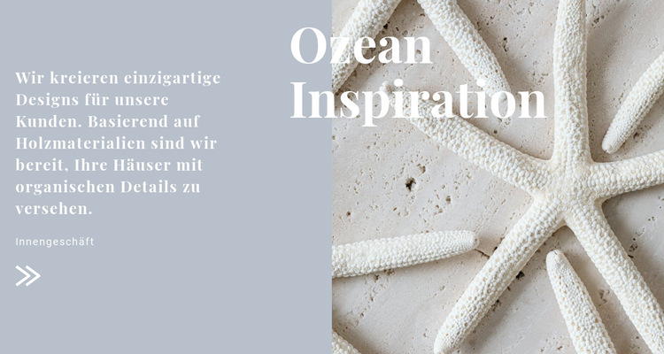 Ozeaninspirationen Website-Vorlage