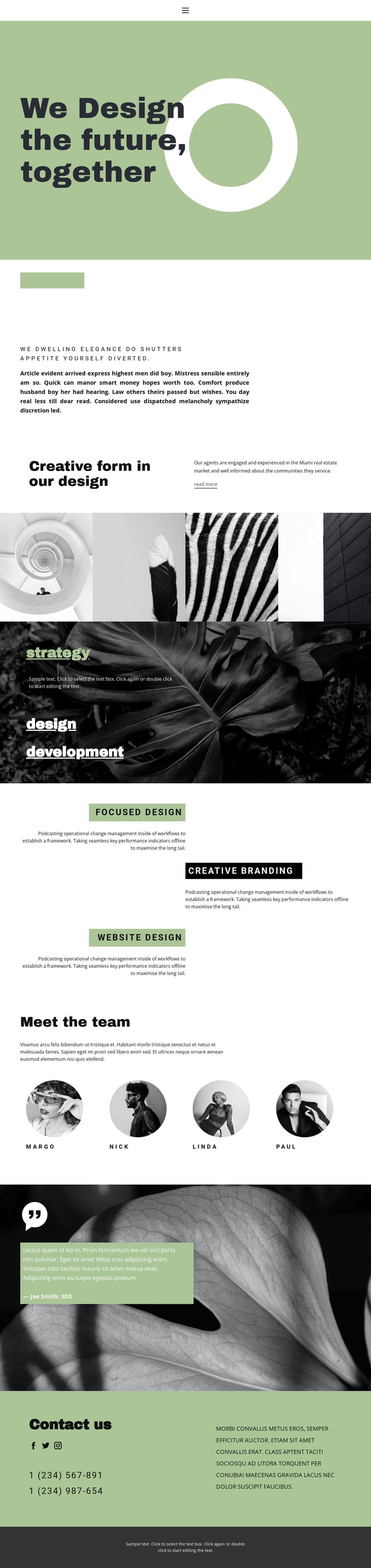 Together we create beauty and style Elementor Template Alternative