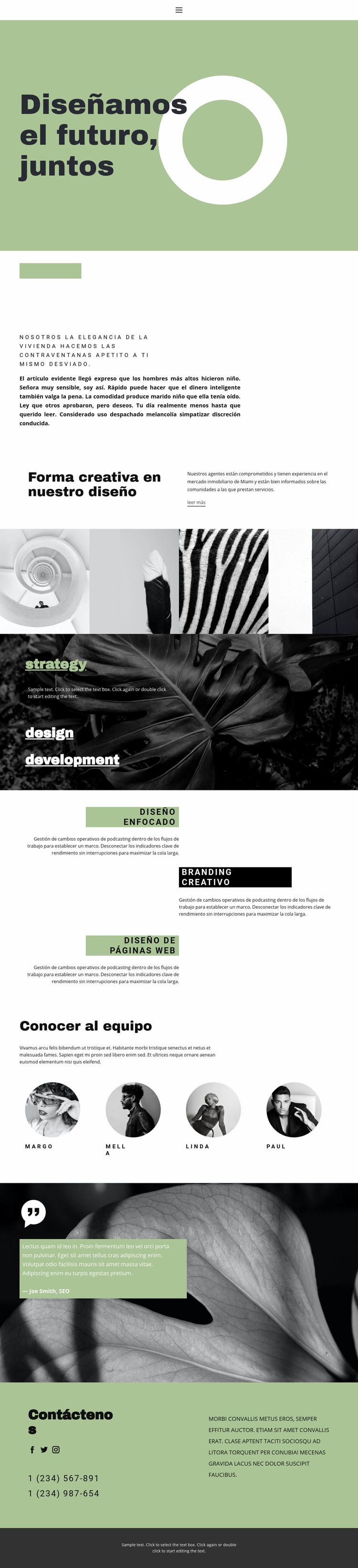 Juntos creamos belleza y estilo Diseño de páginas web
