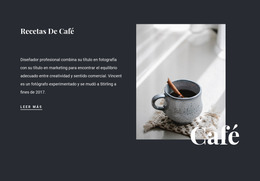 Recetas Familiares De Café - Arrastrar Y Soltar Plantilla Joomla