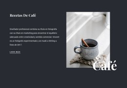 Recetas Familiares De Café: Plantilla De Sitio Web De Una Sola Página
