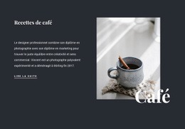 Recettes De Café En Famille - Belle Maquette De Site Web