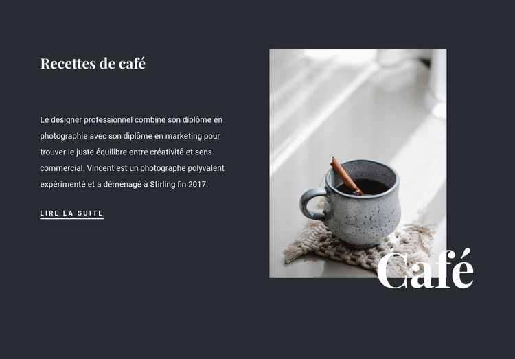 Recettes de café en famille Modèle Joomla