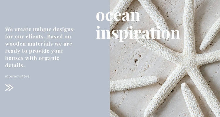 Ocean inspirations Homepage Design