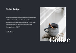 Family Coffee Recipes - HTML Builder Drag And Drop