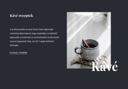 Családi Kávé Receptek - HTML Oldalsablon