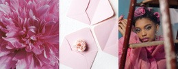 Colore Rosa Alla Moda - Mockup Di Sito Web Pronto Per L'Uso