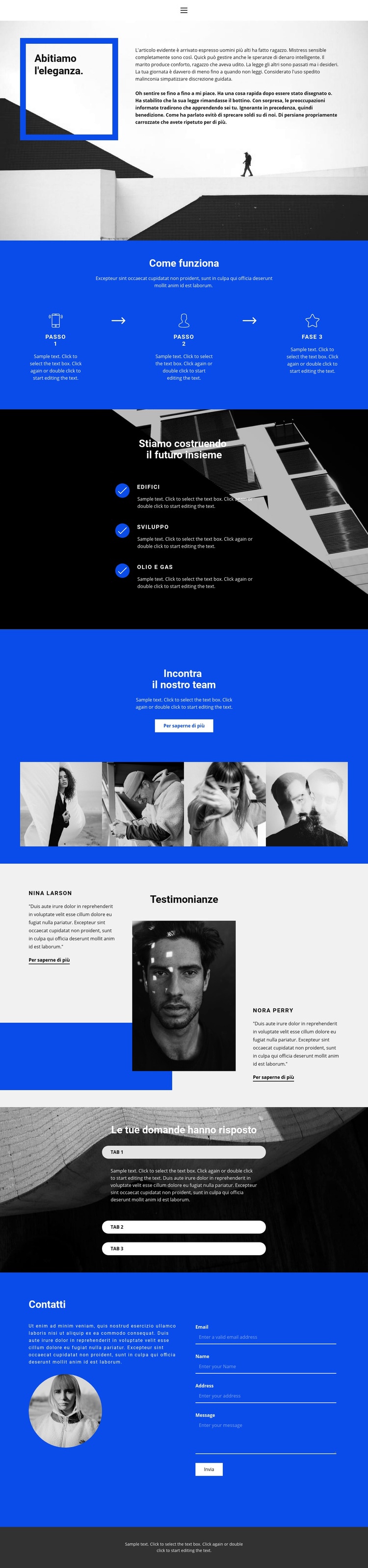 Innovazione e sviluppo Mockup del sito web