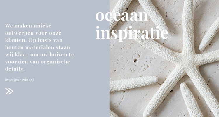 Oceaan inspiraties Sjabloon voor één pagina