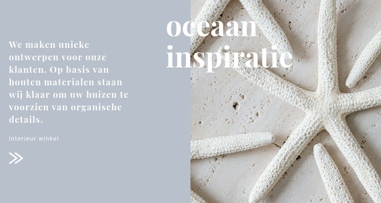 Oceaan inspiraties Website Builder-sjablonen