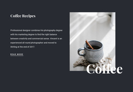 Family Coffee Recipes - Single Page Website Template